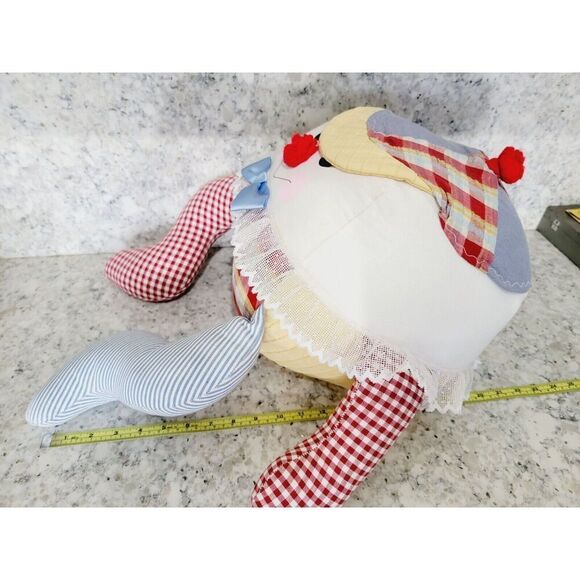 Humpty‎ Dumpty Nursery Rhyme Plush Large 24x23 Vintage 80's Stuffed Toy Heavy - Picture 11 of 11